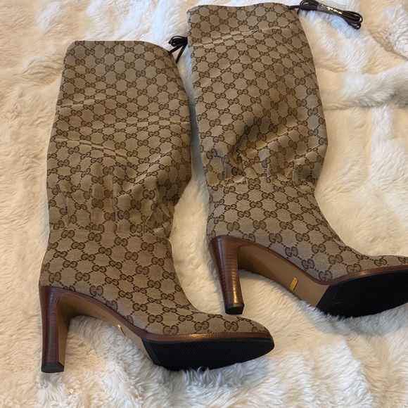 Gucci Lisa Canvas Boots - Picture 3 of 5